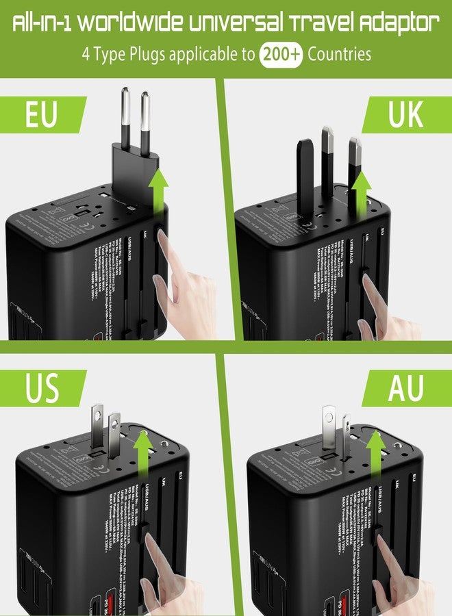 2Buds Universal Travel Adapter International | All-in-One Travel Plug Adapter with USB | Europe UK USA Asia - Image 5
